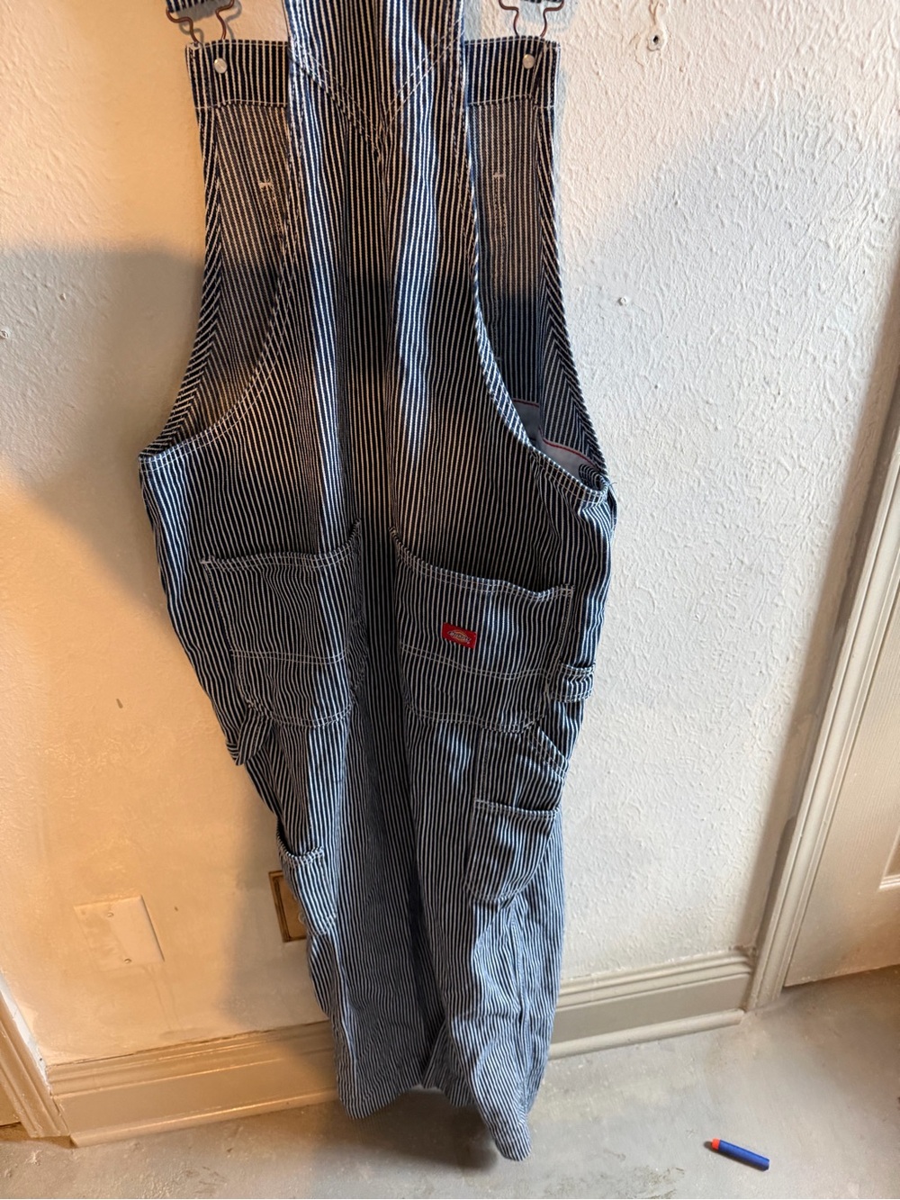 Dickies Blue Pinstripe Denim Overalls for Women - Picture 5 of 6